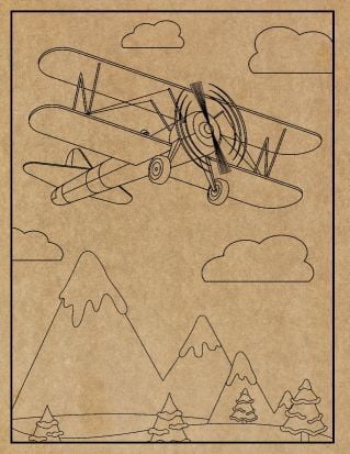 Airplane Engraved Canvas