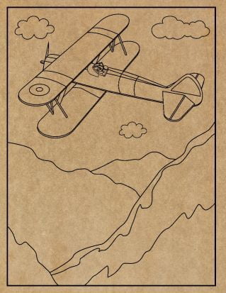 Airplane Engraved Canvas