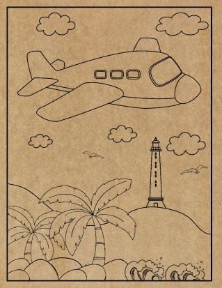 Airplane Engraved Canvas