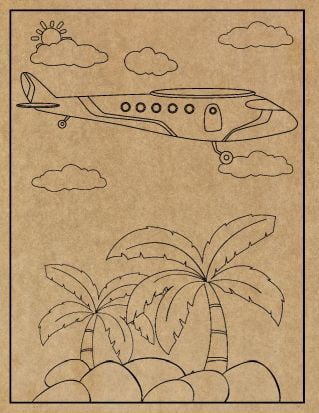 Airplane Engraved Canvas