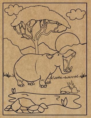 Animal Engraved Canvas