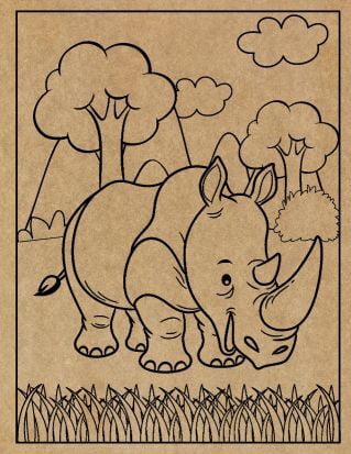 Animal Engraved Canvas