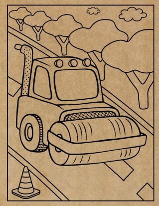 Construction Engraved Canvas