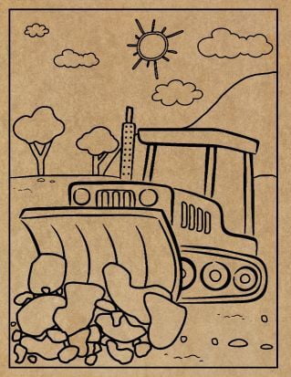 Construction Engraved Canvas