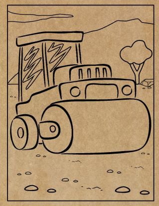 Construction Engraved Canvas