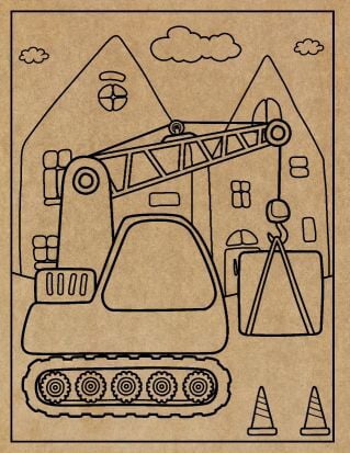 Construction Engraved Canvas