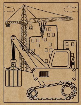 Construction Engraved Canvas
