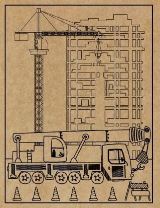 Construction Engraved Canvas