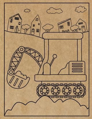 Construction Engraved Canvas