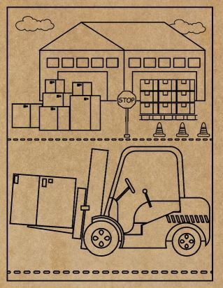 Construction Engraved Canvas