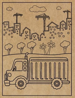 Construction Engraved Canvas