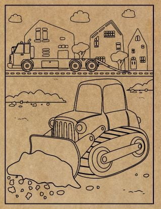 Construction Engraved Canvas