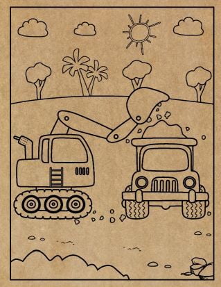 Construction Engraved Canvas