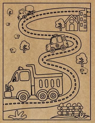 Construction Engraved Canvas