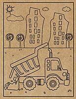 Construction Engraved Canvas