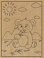 Panda Engraved Canvas