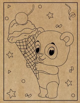 Panda Engraved Canvas