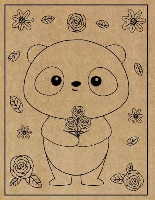 Panda Engraved Canvas