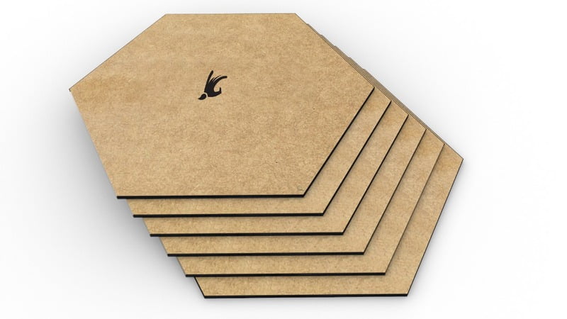 Hexagon Canvas MDF Wood Cutouts for Art & Craft Work Hexagon Canvas MDF Wood Cutouts for Art & Craft Work